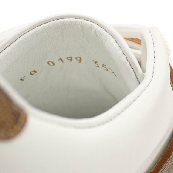NEW Louis Vuitton White/Light Brown Logo Front Row Sneakers Size 5.5/35.5 - Picture 6 of 8